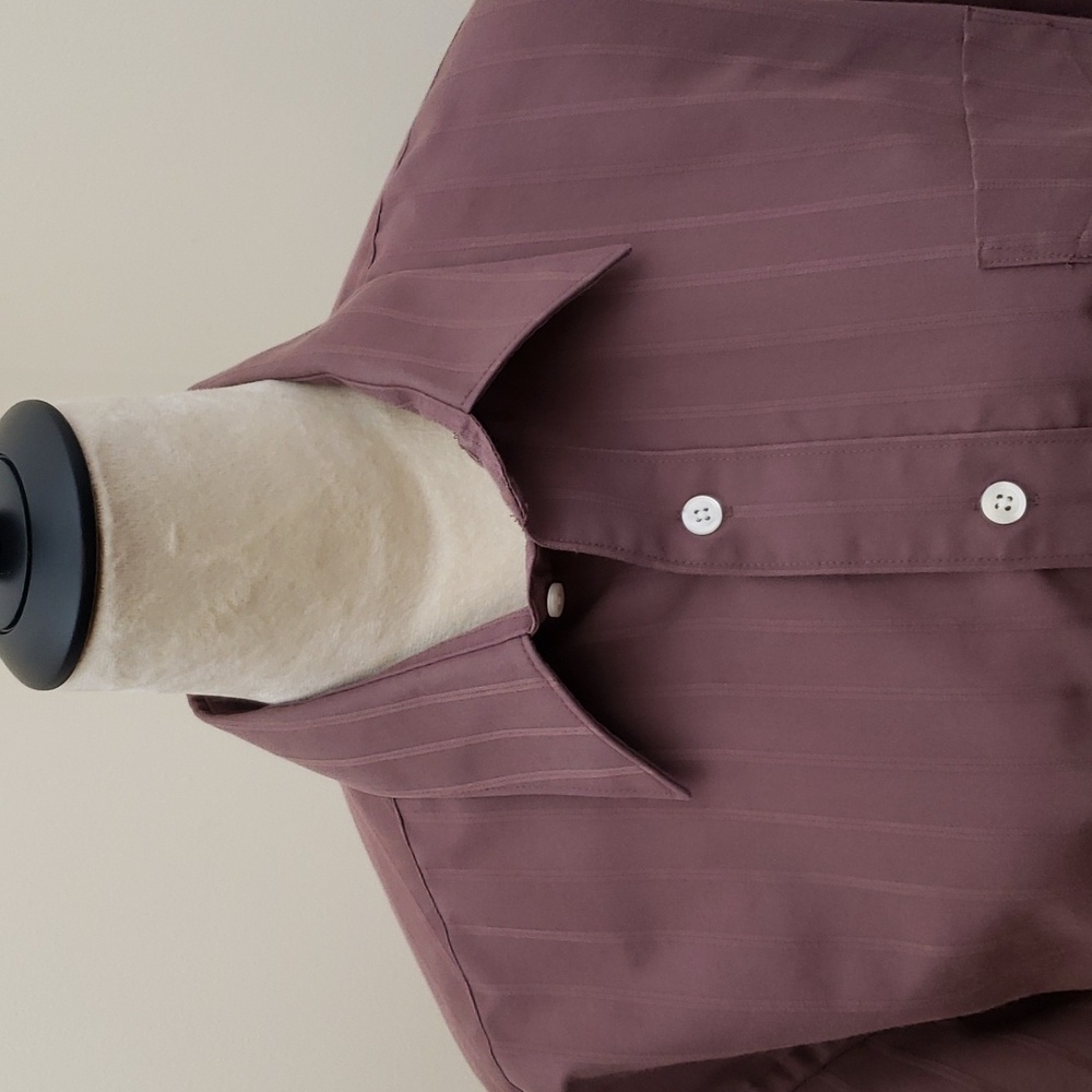 Men's David Taylor Dusty Purple Button Down Long Sleeve Shirt, 16 1/2", 36/37